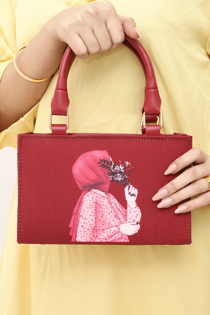 Hijab Girl Printed Mini Bag