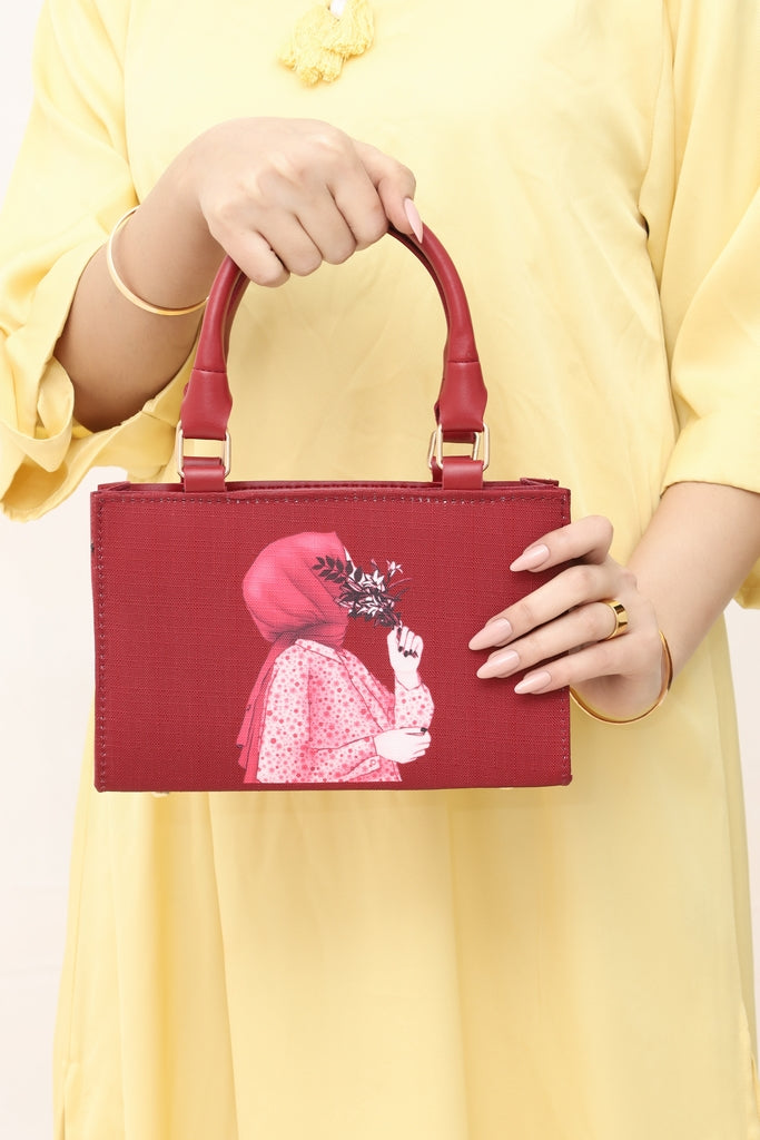 Hijab Girl Printed Mini Bag
