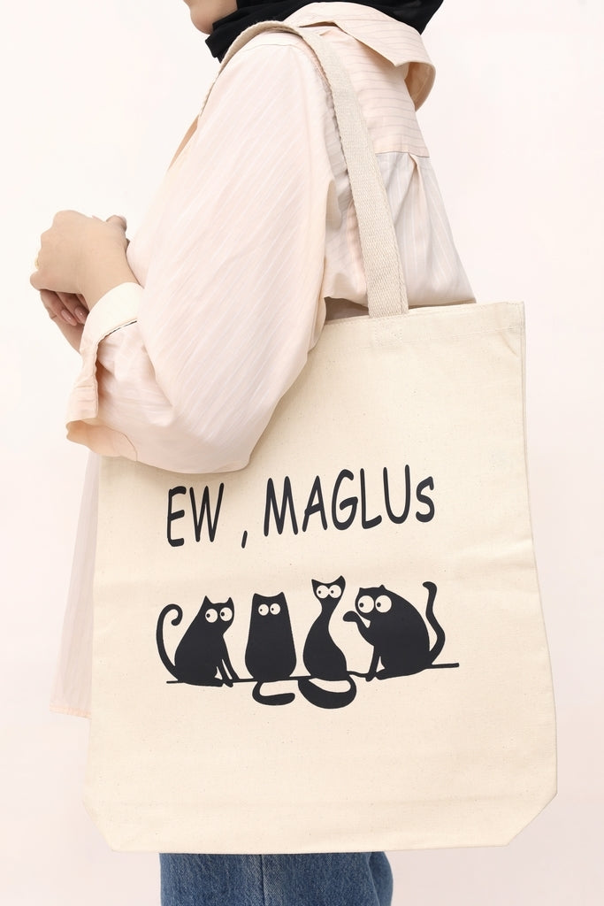 Maglus Cat Printed Tote Bag