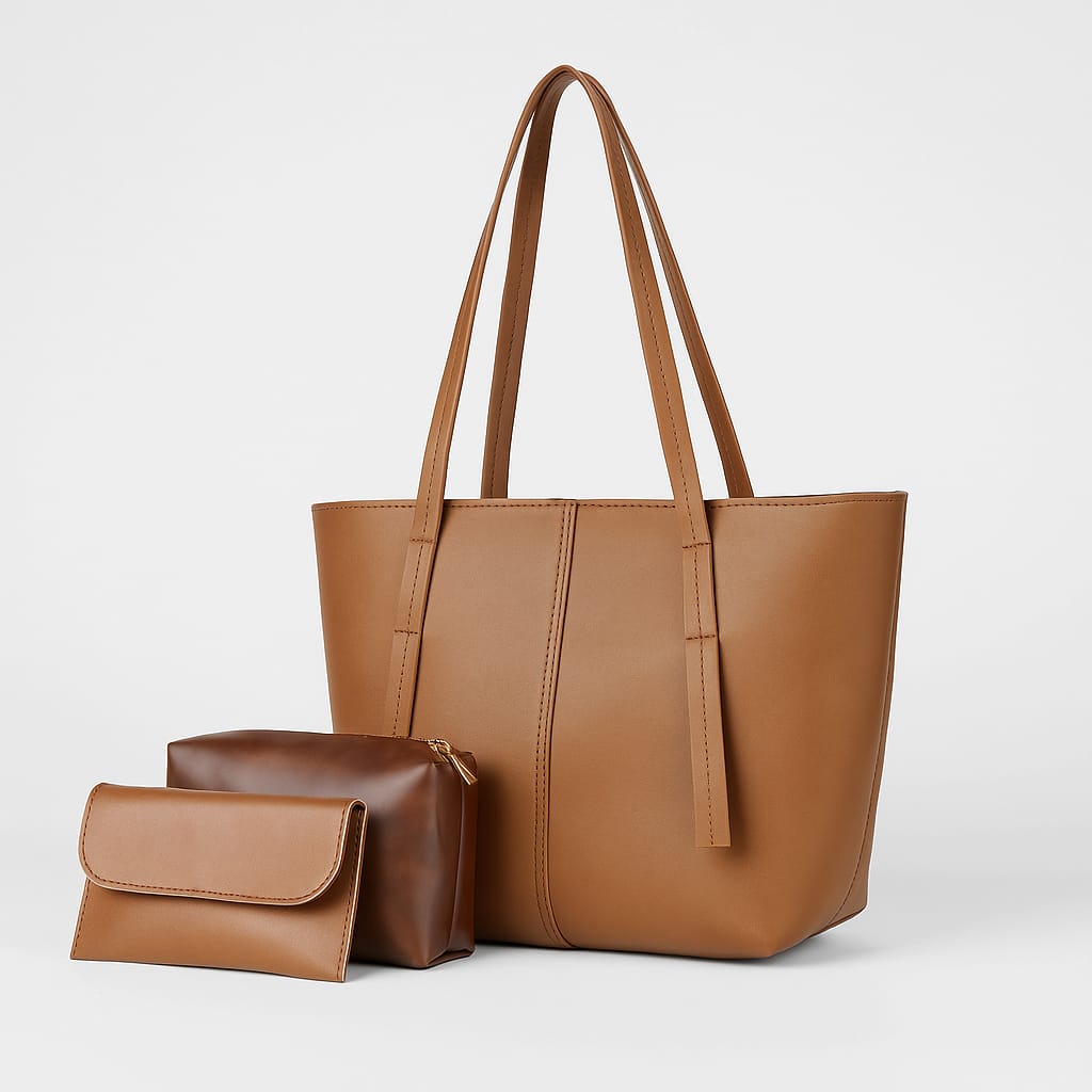 3‑Piece Leather Bag Set